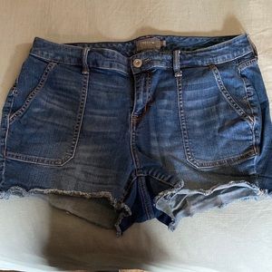 Torrid denim shorty shorts